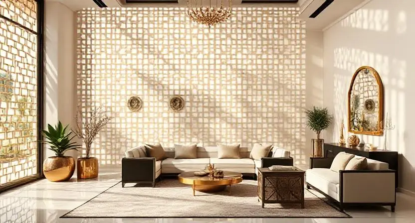 Contemporary Dubai luxury interior blending Arabian heritage with modern design elements