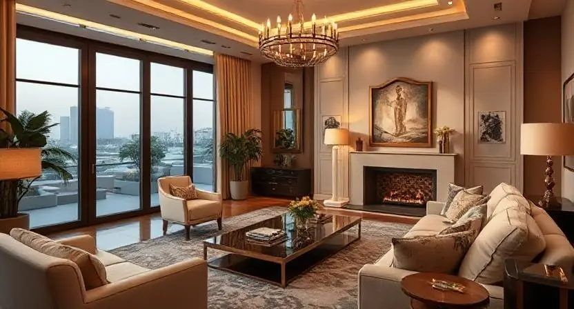 Perfectly designed luxury interior combining international design elements