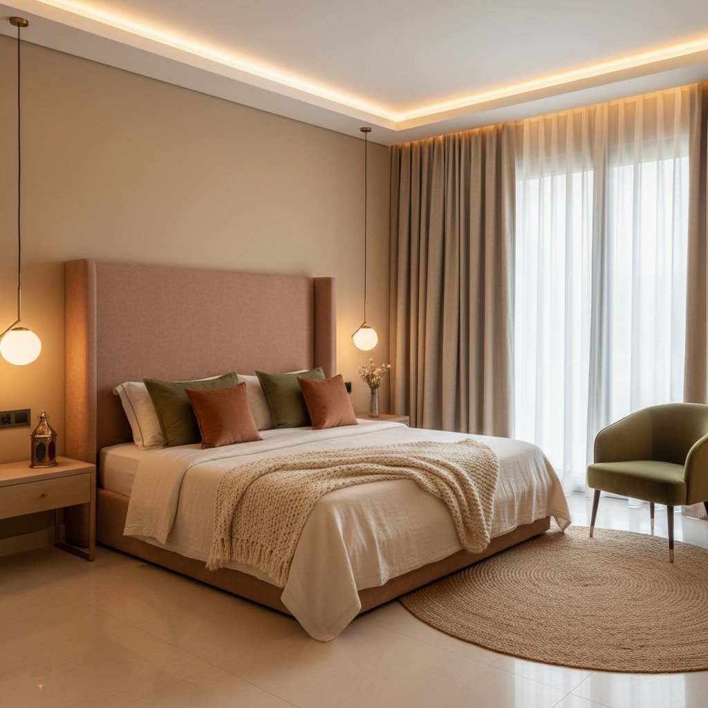 Dubai interior design colour schemes bedroom